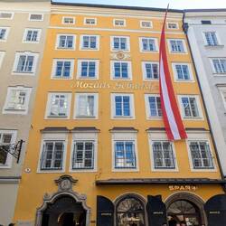 House on Getteidegasse where Mozart was born in 1756.