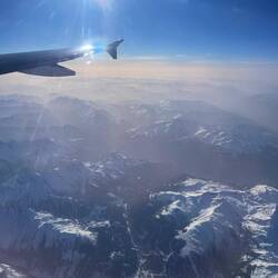 Von München auf dem Weg über die Alpen