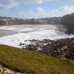 Blick vom Forte Santa Susana auf den Praia de Sao Lorenco