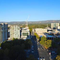 Blick vom Hotel Richtung Adelaide Hills