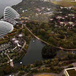 Ausblick vom Skypark auf dem Marina Bay Sands Hotel
