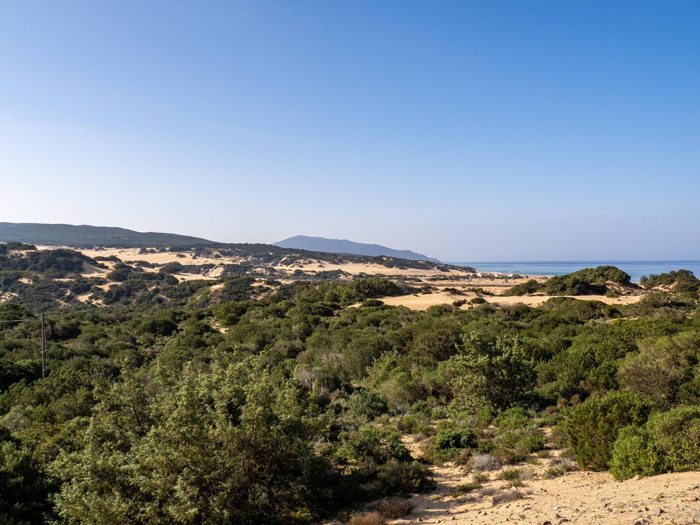 Erster Blick zu den Dune di Piscinas