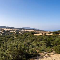 Erster Blick zu den Dune di Piscinas