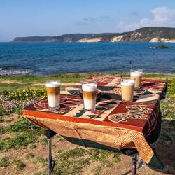 Zurück am Traumplatz - heute mal Cappuccino 😊