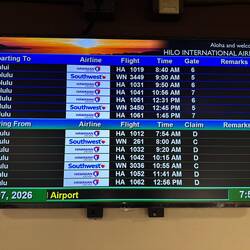 Hmmmm, wir hatten wohl Glück den einzigen Flug zu erwischen der nicht nach Honolulu geht... 😁