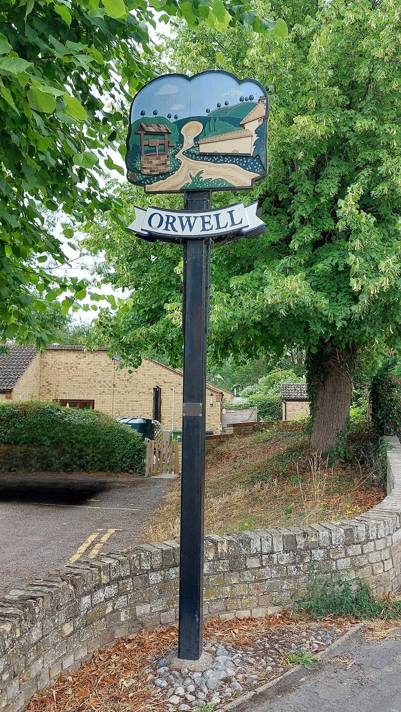 Orwell; Village sign