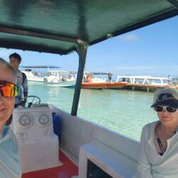 Boat ride out to the reef