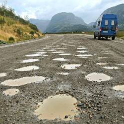 ...das war ein ganz passables Stück Straße - hier konnte man ja gut ausweichen