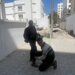 Getting ready to crack on. A good husband always helps out when needed