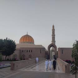 At the Sultan Kabus mosque, Muscat