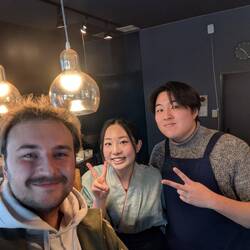 Noch ein Bild mit der Besitzerin und ihrem Mitarbeiter