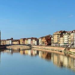 Blick auf den Fluss Arno