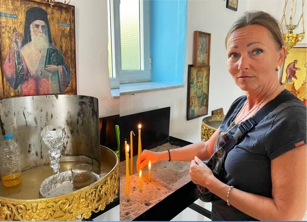 In Neo Epidaurus sonntags in der kleinen Dorf-Kirche💒