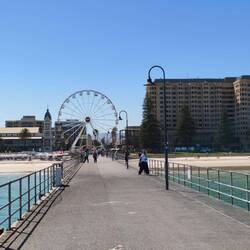 Blick zurück vom Pier