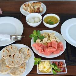 Das Frühstück auf singhalesisch.