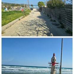 Strandplatz in Alykes .... richtig stürmisch 💨
