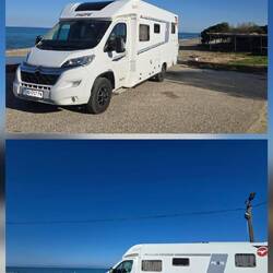 In der Frühe haben wir dann gesehen, wie bzw. wo wir gestanden sind 🚐😅