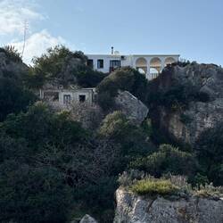 Blick auf die Casa Zaiana von der spiaggia Zaiana aus