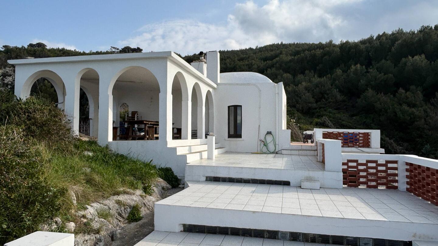 Blick auf die Casa Zaiana von der Terrasse aus