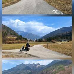 Zum Tremalzo-Pass, hier unten gibt es mehrere Holzverarbeitungen