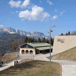Documentation Center with Alps behind