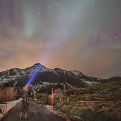 Soo dunstig, das man die Kopflampe sehen kann.