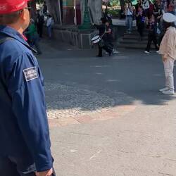 In the Centro in front of the presidential palace