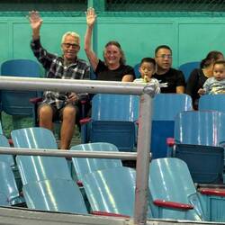 Here we are sitting beside a young family with a 1 and 3 year old.