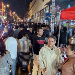 After the show, the street were crowded