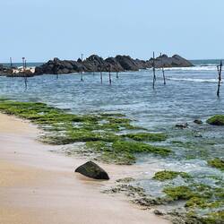 No one fishing on the stilts today