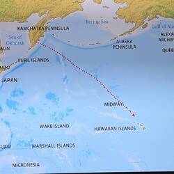 The route of the submarine