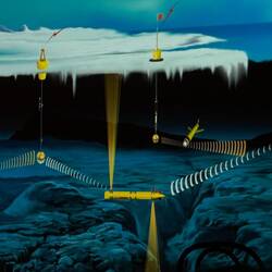 The US cable boat picks up the sunken submarine and pinpoints its location