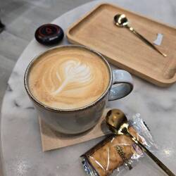 My coffee, very pretty!