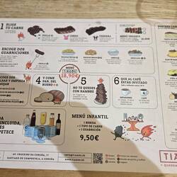 Here's the menu from the meat place. It was packed with families on a Sunday afternoon.