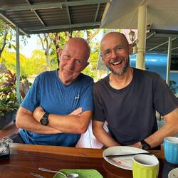 Richard, our neighbour who we met at Happy Minds Resort aka 2-bald men