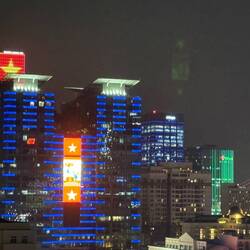 View from hotel's rooftop bar