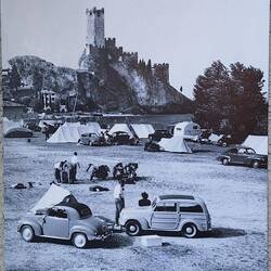 Camping früher unterhalb der Burg