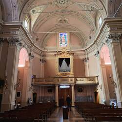 Blick zum Ein-/Ausgang