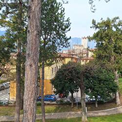 Blick von der Kirche zur Burg