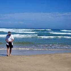 Ben allein am Strand