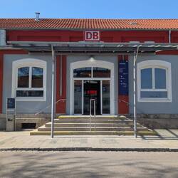 Am Bahnhof in Treuchtlingen angekommen. Tagesziel erreicht!