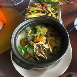 Eel soup. Such a huge portion, ended up feeding an entire cat family too (see videos)