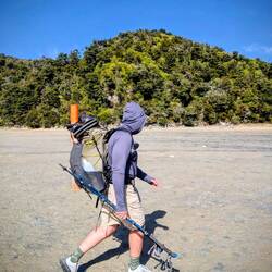 Crossing the tidal flat
