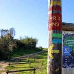 Grün-blaue Markierung = Fischerpfad