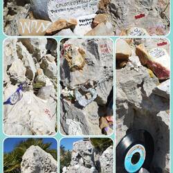 Stein der Erinnerungen auf dem Rückweg