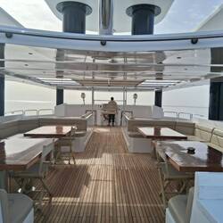 Sonnendeck mit Captain