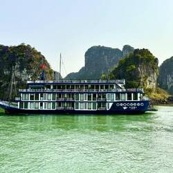 auf diesem Boot wohnten wir 2 Tage