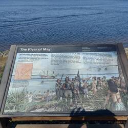 Die Landung der Franzosen war an der Flußmündung des Rivers May (St. Johns River).