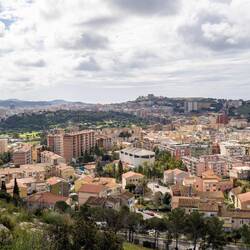 Blick zur Altstadt Cagliari