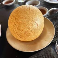 So-called Dinosaur egg, made of sticky rice and hollow inside